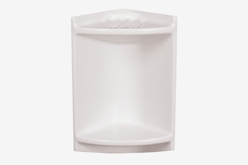 A white ceramic urinal with a rectangular shape and rounded edges, installed against a plain white background.